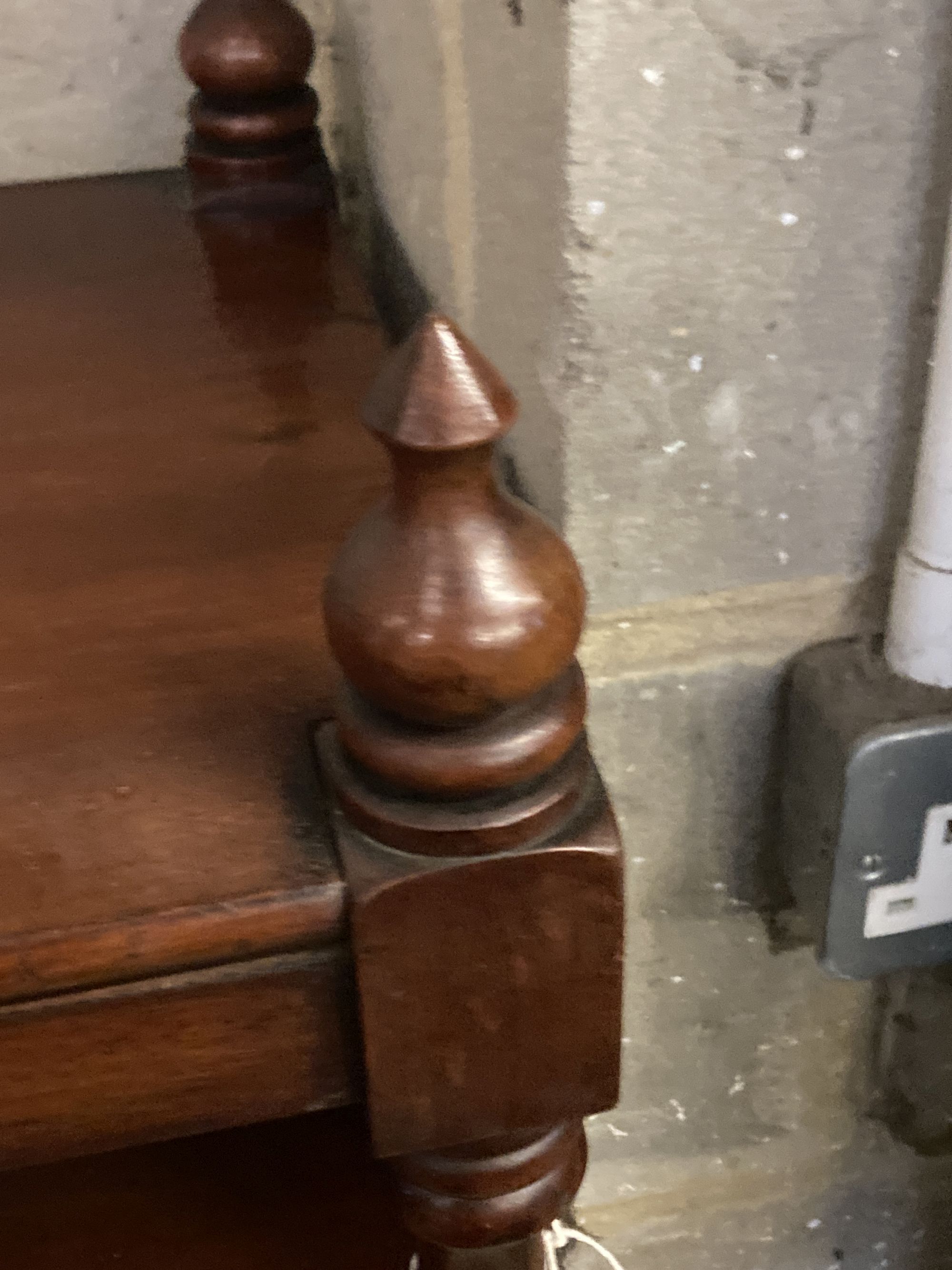 A Victorian mahogany three tier whatnot, width 76cm depth 37cm height 129cm